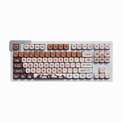 Chocolate Coffee 104+32 MOA Profile Keycap Set Cherry MX PBT Dye-subbed for Keyboard